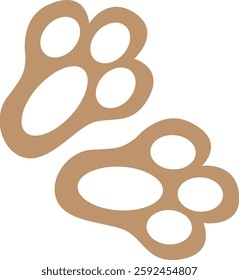 Bunny feet. Easter egg hunt vector illustration
