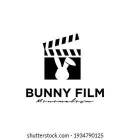 bunny film cinema camera logo icon design