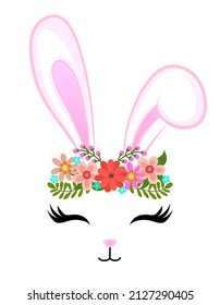 Bunny and floral headband