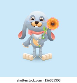 Bunny with flower