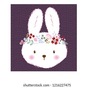 bunny flower crown