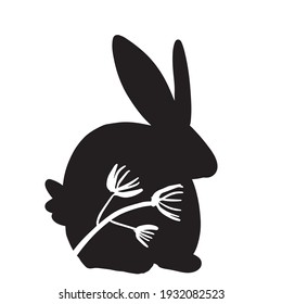Bunny and flowers. Cut files for your design