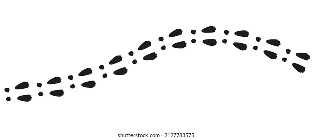 Bunny footstep. Rabbit track footprints vector art