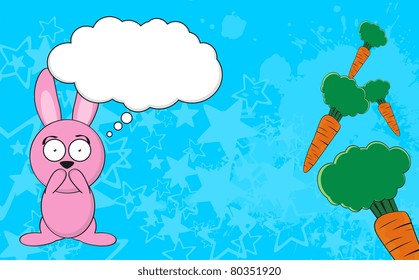 bunny funny cartoon background in vector format