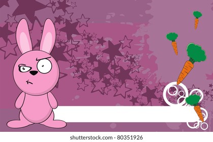 bunny funny cartoon background in vector format
