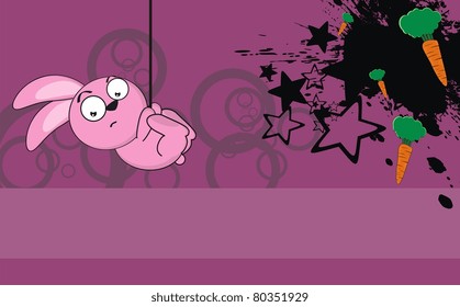 bunny funny cartoon background in vector format
