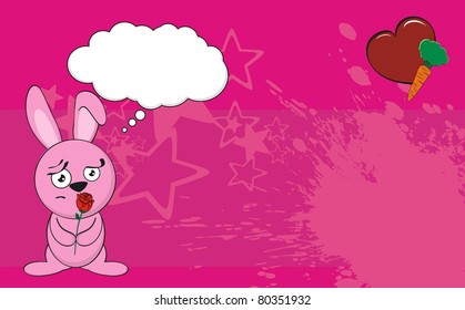 bunny funny cartoon background in vector format