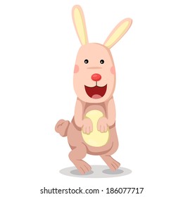 bunny funny jump vector 