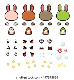 Bunny Game Sprites.
Suitable for tapping, action, and shooting game.