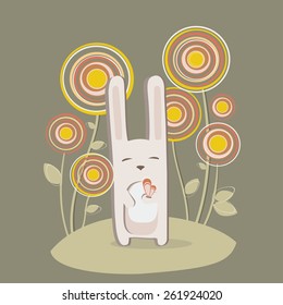 Bunny in garden