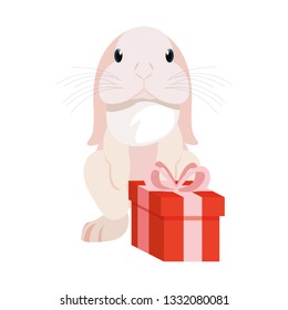 bunny gift box happy easter