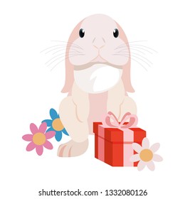 bunny gift box happy easter