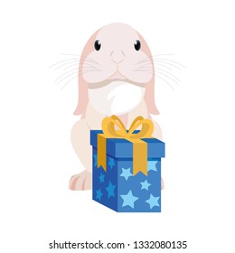 bunny gift box happy easter