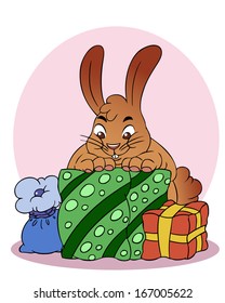Bunny with gifts