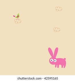 bunny greeting card
