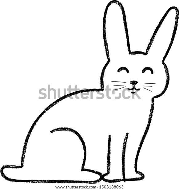 Bunny Hand Drawn Doodle Animal Kid Stock Vector Royalty Free 1503188063