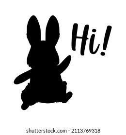 Afiche de tipografía dibujado por Bunny Hand. Frase manuscrita conceptual Diseño caligráfico con letras de mano. Vector inspirador