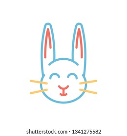 Bunny Hare Outline Vector Icon