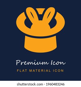 Bunny Hat premium material ui ux isolated vector icon in navy blue and orange colors