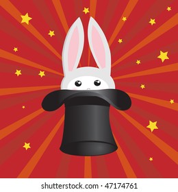 Bunny in the hat. Vector.