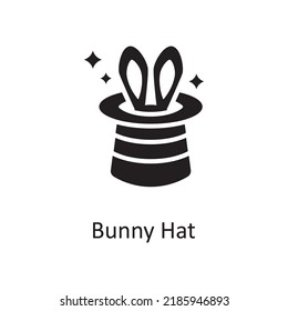 Bunny Hat vector solid Icon Design illustration. Miscellaneous Symbol on White background EPS 10 File