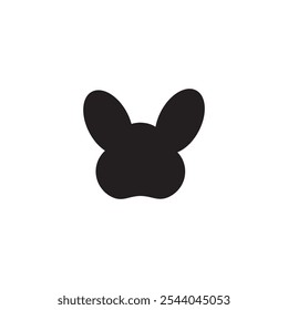 Bunny head icon vector, simple flat black illustration for web and app..eps

