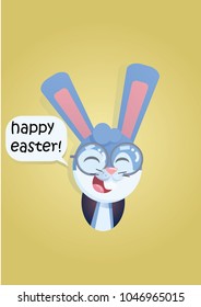 bunny head smiling
