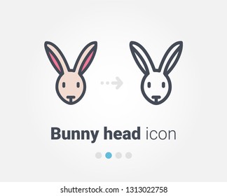 Bunny Head Vector Icon