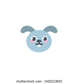 bunny head vector on a white background