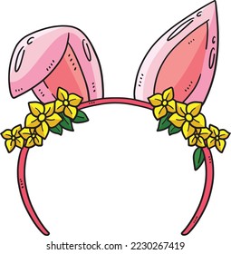 Bunny Headband Cartoon Colored Clipart 