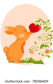 bunny with a heart
