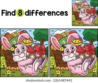 Bunny Hugging Easter Egg Find The Differences