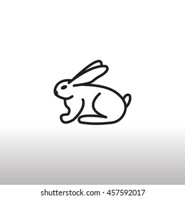 Bunny icon Flat.