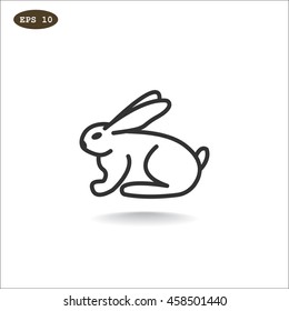 Bunny icon Flat.