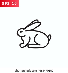 Bunny icon Flat.