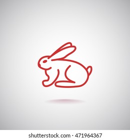 Bunny icon Flat.