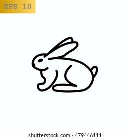 Bunny icon Flat.