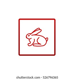 Bunny icon Flat.