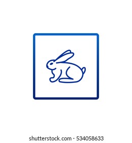 Bunny icon Flat.