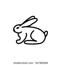 Bunny icon Flat.
