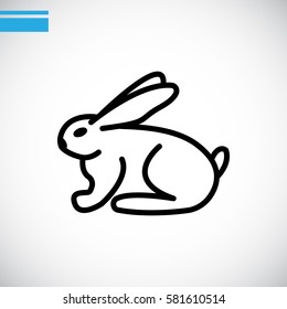 Bunny icon Flat.