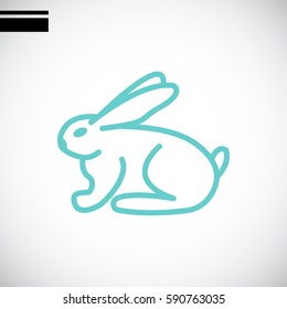 Bunny icon Flat.