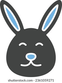 Bunny Icon image. Suitable for mobile application.