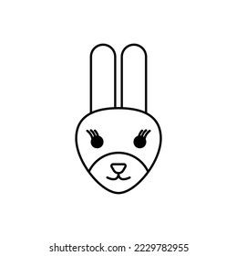 Bunny icon isolated on white background. Rabbit symbol modern, simple, vector, icon for website design, mobile app, ui. Vector Illustration