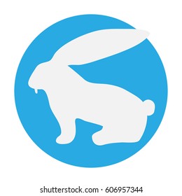 Bunny icon. Vector illustration.