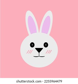 Bunny Illustration. Hand drawn Cute Rabbit Kids Print for T-shirt