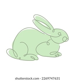 Bungalow aislado en el fondo blanco un plano de línea, ilustración vectorial