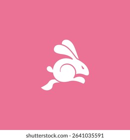 bunny jump, rabbit running icon mascot