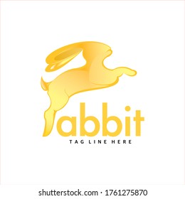 The bunny jumped logo design template