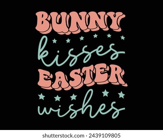 Bunny Kisses Easter Wishes Retro Design,Easter Retro design, Easter Family,Groovy  Style Easter Day Design,funny easter,Cut Files Cricut,Silhouette,png,Bunny face